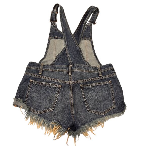 Free People Summer Babe Hi-Lo Denim Shortalls, NWT, Harvey, 27 - Picture 3 of 9